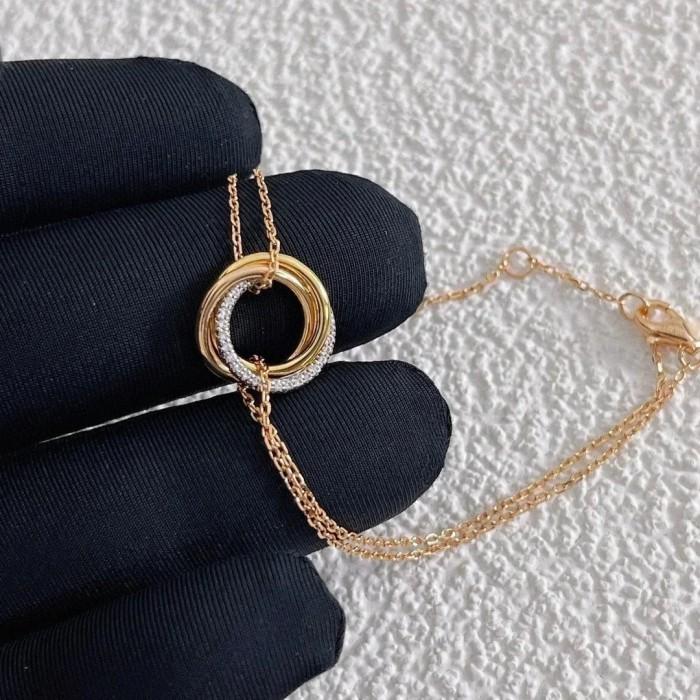 Trinity diamond bracelet crt 18k-Diamond Jewelry
