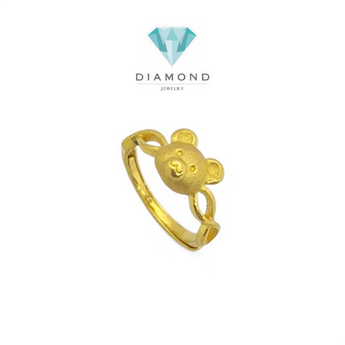 Cincin Mas Bear 24K-Diamond Jewelry