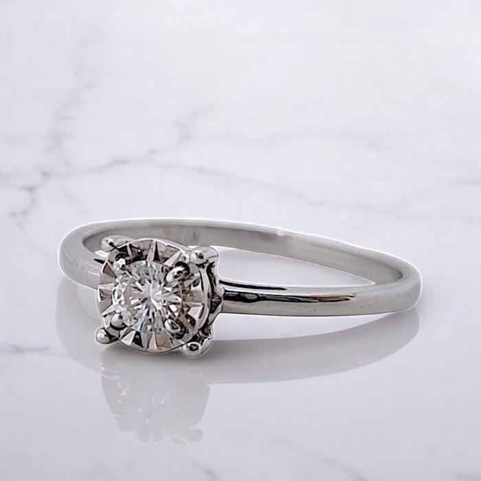 Solitaire diamond ring 18k /cincin berlian satu mata/cincin berlian solitaire/cincin emas putih berlian eropa white gold-Diamond Jewelry