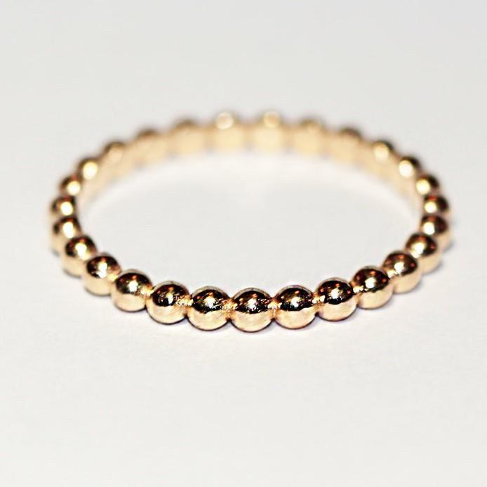 Perlee gold ring 18k-Diamond Jewelry