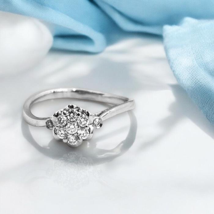 Cincin berlian lotus 18k/diamond ring lotus 18k-diamond jewelry