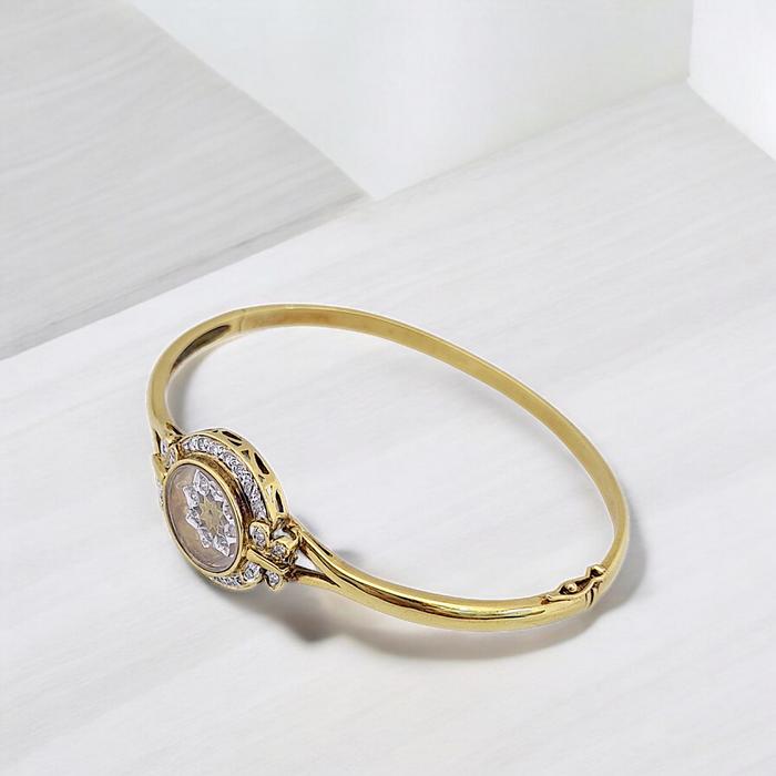 Diamond Bangle - Gelang Berlian - Diamond Jewelry - Rose Gold 03030436