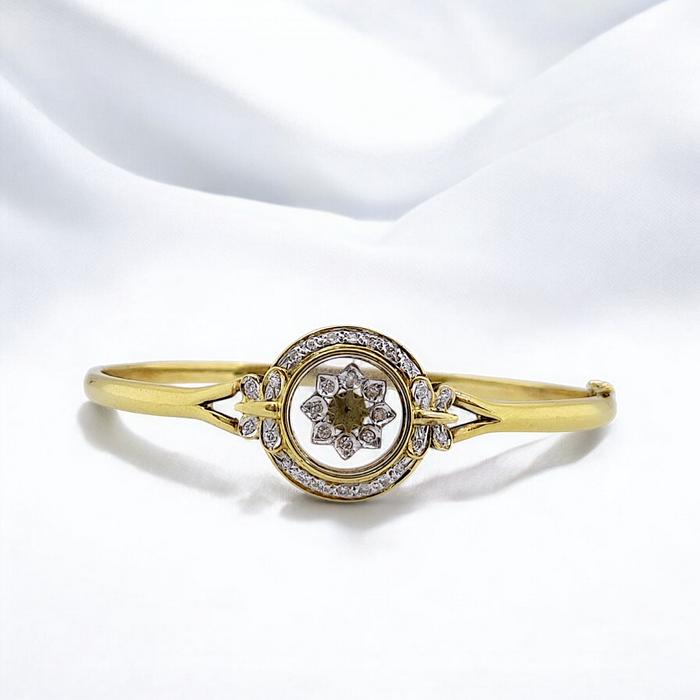 Diamond Bangle - Gelang Berlian - Diamond Jewelry - Rose Gold 03030436