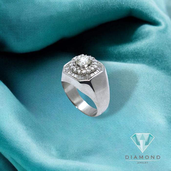 Solitaire Diamond Men's Ring 18k / cincin laki Pria berlian- Diamond Jewelry