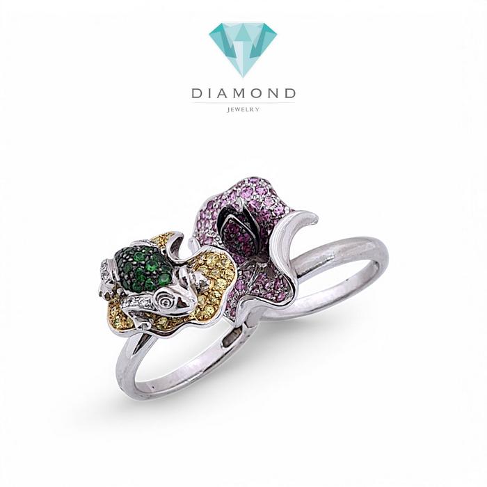 Flower Frog Diamond Ring 18K / Diamond Jewelry