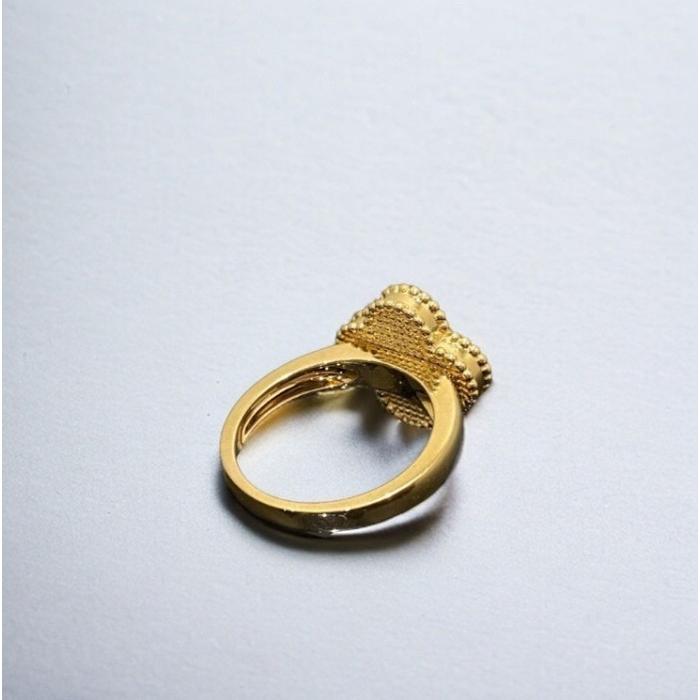 Cincin clover gold ring 18k-Diamond Jewelry