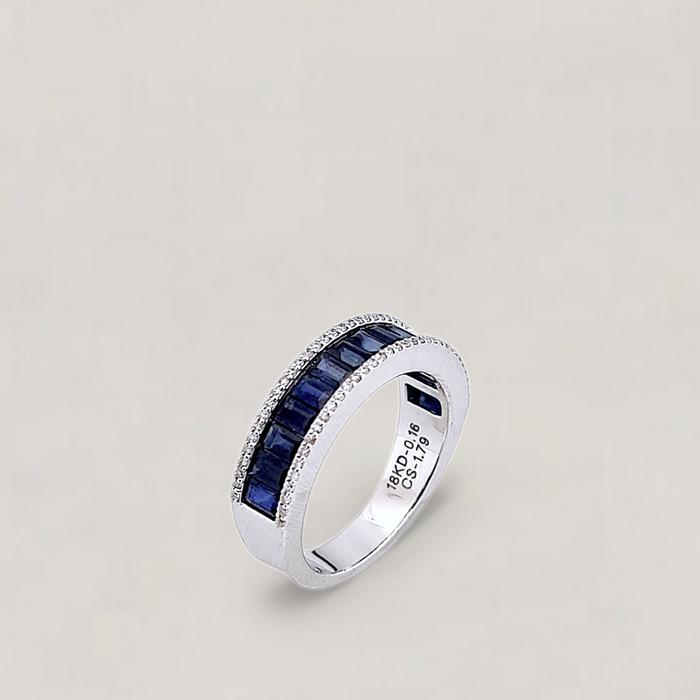 Safir With Diamond Ring / Diamond Jewelry