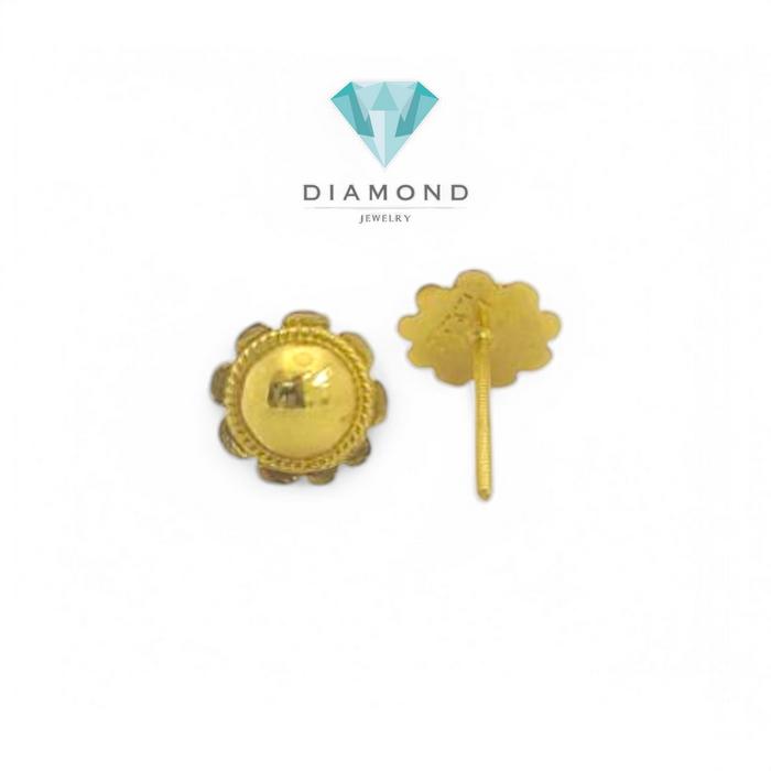 Anting Mas Tusuk Model Bunga Matahari 23K-Diamond Jewelry
