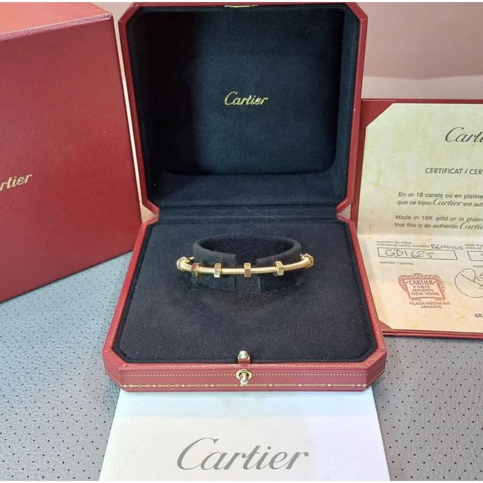 Ecreu de Cartier bracelet gold 18K original Diamond Jewelry