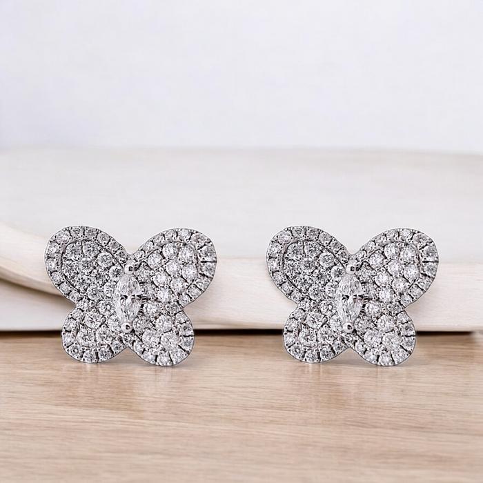 Butterfly Diamond Earrings / Diamond Jewelry