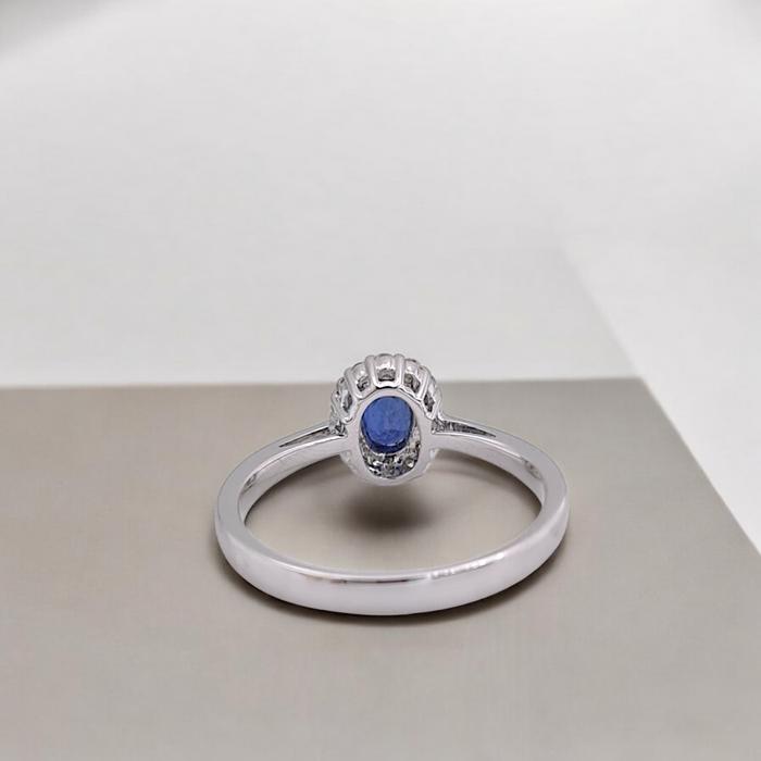 Blue Sapphire Diamond Ring / Diamond Jewelry