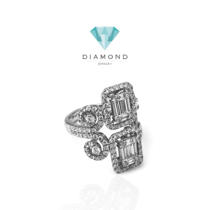 Cincin Duo Baguette diamond/ cincin berlian duo baguette