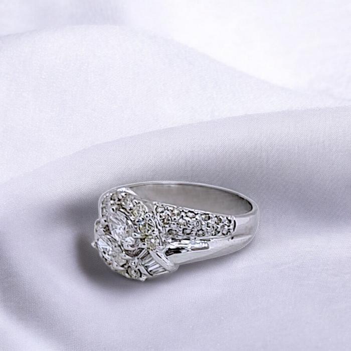 Cincin Berlian Multishape leaves/ diamond duo oval ring-Diamond Jewelry