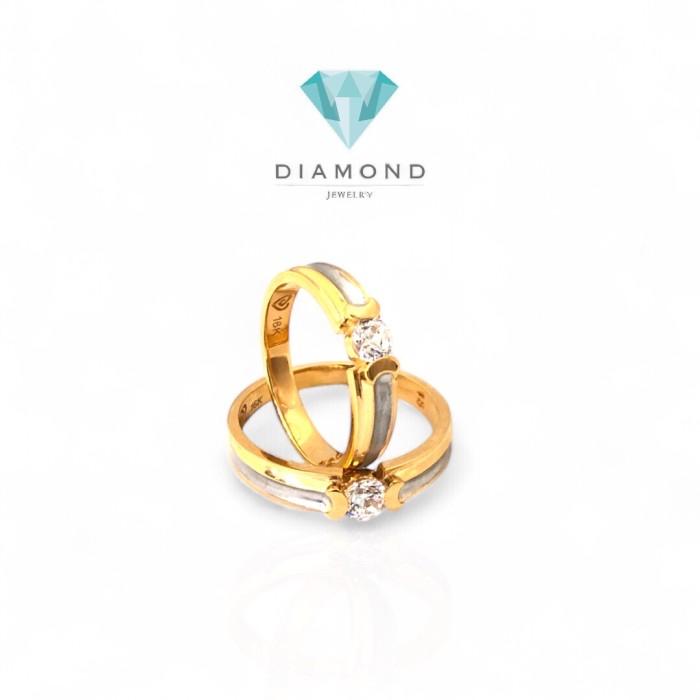 Cincin Kawin Emas 16K dualtone- Diamond Jewelry