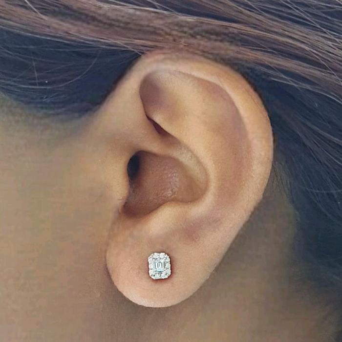 Baguette Diamond Earring 18K / Diamond Jewelry