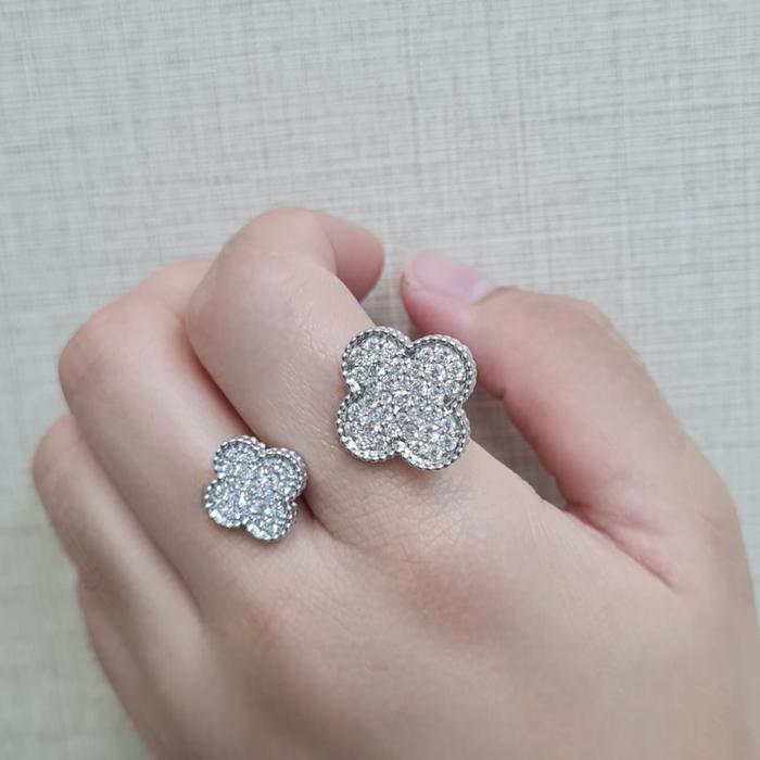 Magic Alhambra duo pave diamond Ring vca / Diamond Jewelry