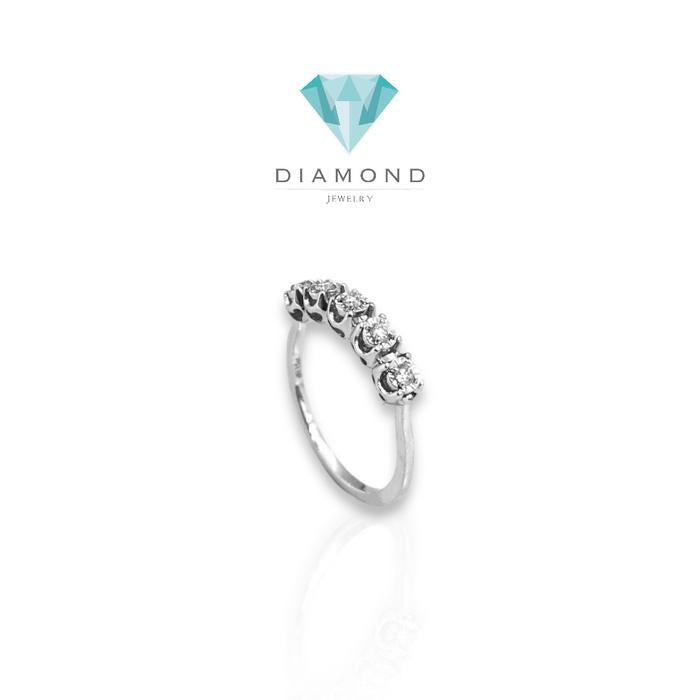 Tennis Diamond Ring 18k 4 diamond solitaire/lstring diamond ring tennis ring/cincin listring 4 mata 18k-Diamond Jewelry