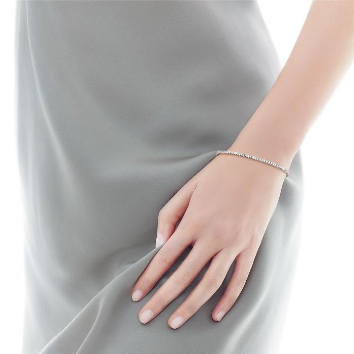 Diamond Bangle Tennis- Gelang Berlian - Diamond Jewelry - White 03070445