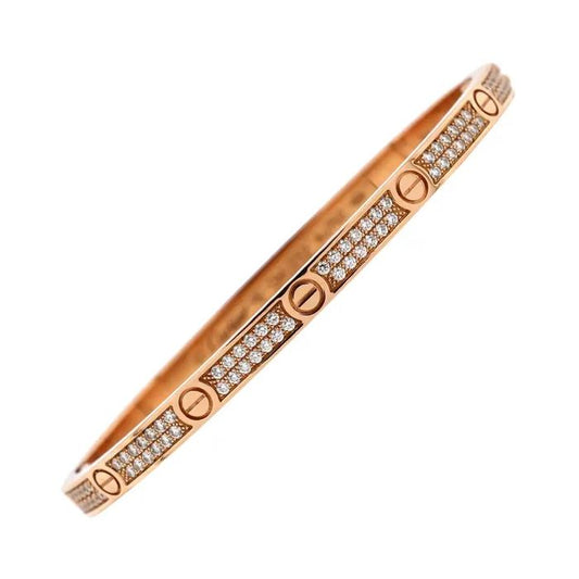 Pave love small full diamond crt -18k -Diamond Jewelry