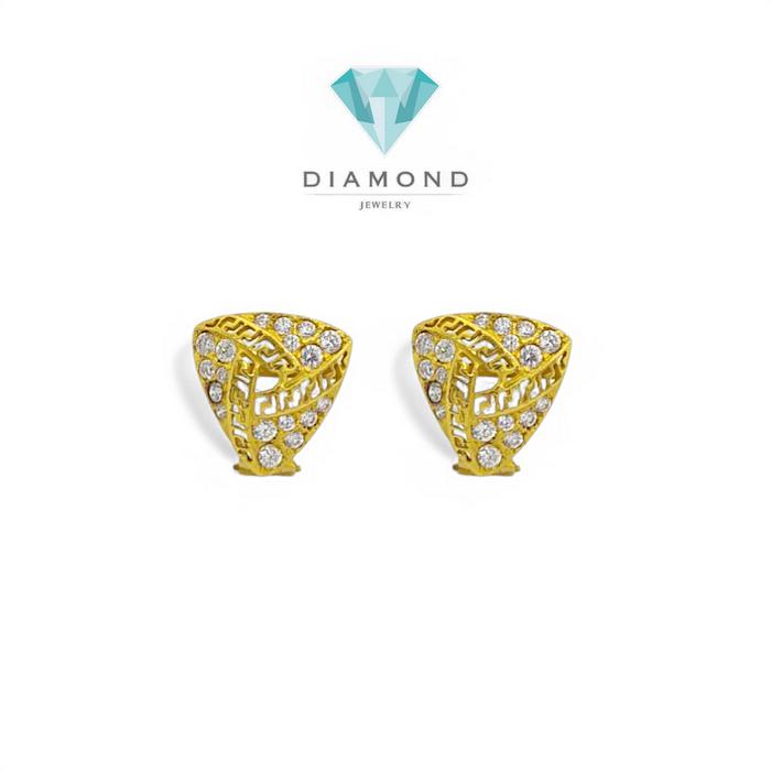 Anting Mas Segitiga 23K-Diamond Jewelry
