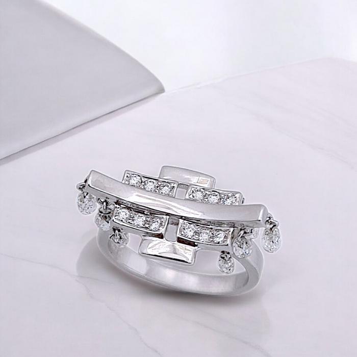 Vintage Diamond Ring rose cut abstract - CIncin berlian rose abstract/ Ring Diamond 18K / Diamond Jewelry