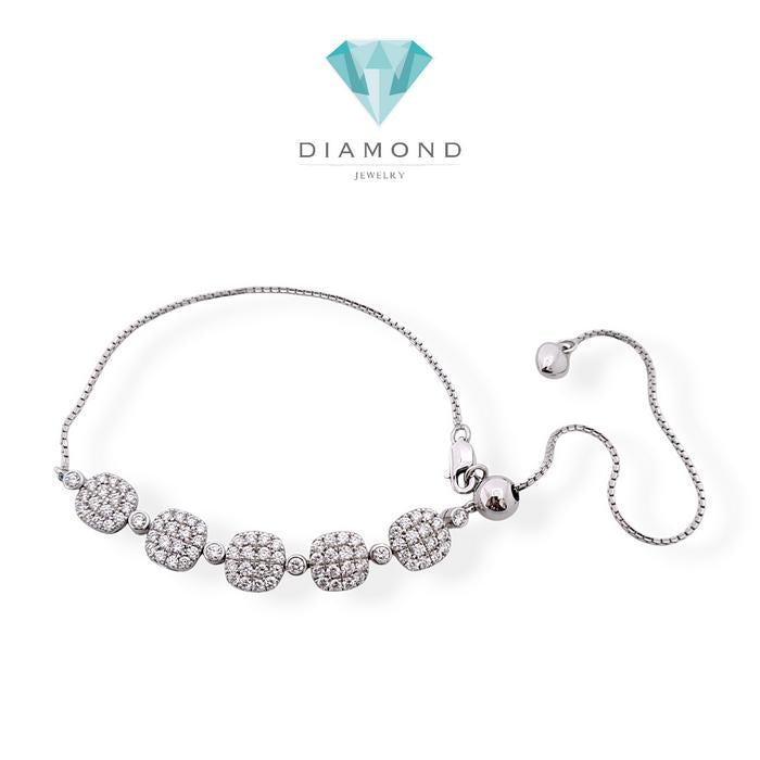 Cushion Diamond Bracelet 18K / Diamond Jewelry