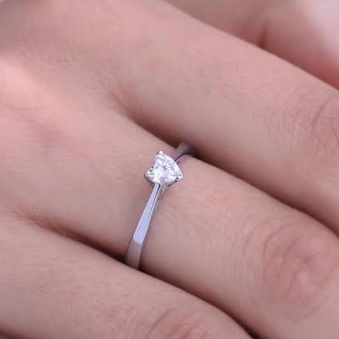 Cincin Berlian Baguette Duoline-Diamond Ring Duoline Baguette 18k White Gold -Cincin Berlian Eropa Kotak Emerald Emas Putih -Diamond Jewelry