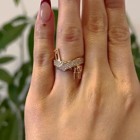 Knot Kelly diamond ring 18k rose gold/ Cincin berlian Kelly Knot Emas 750 Berlian Eropa Belgia -Diamond Jewelry