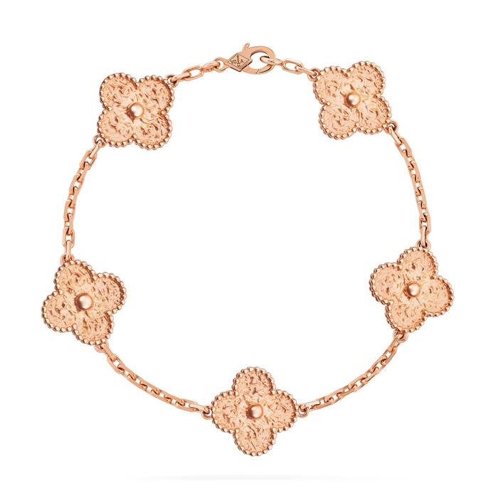 Vca Vintage/sweet alhambra gold bracelet 18K Gold Diamond Jewelry