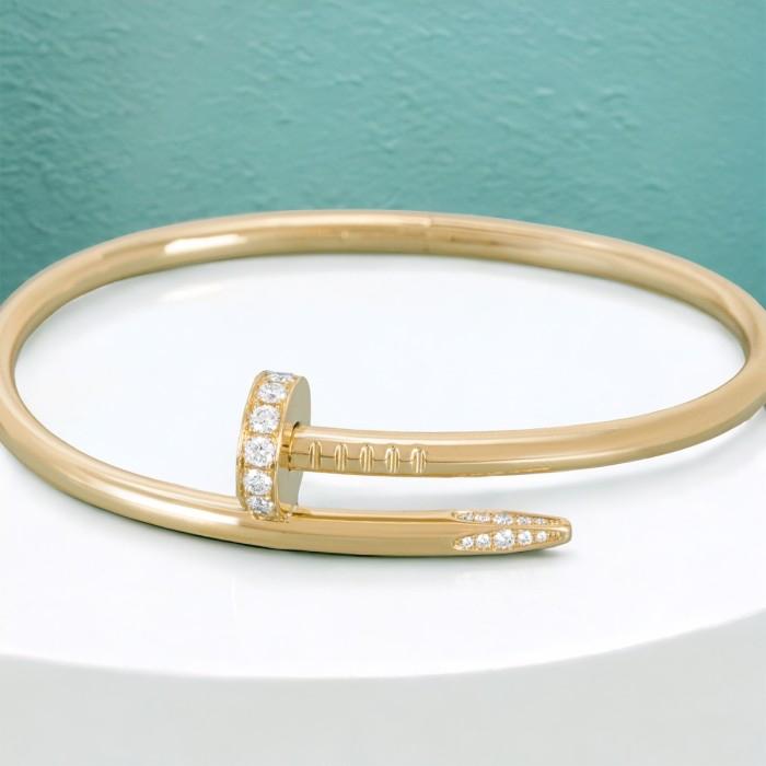 CRT Nail Diamond Bangle juste 18k- Diamond Jewelry-HT