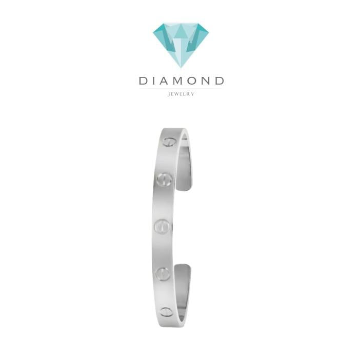 Love bangle open cuff 18k gold-Diamond Jewelry