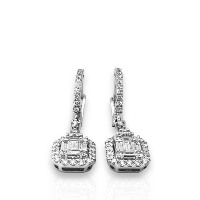 Bagguette diamond earring 18k Diamond Jewelry