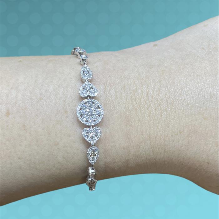 Diamond Bracelet - Gelang Berlian - Diamond Jewelry - White 03030421