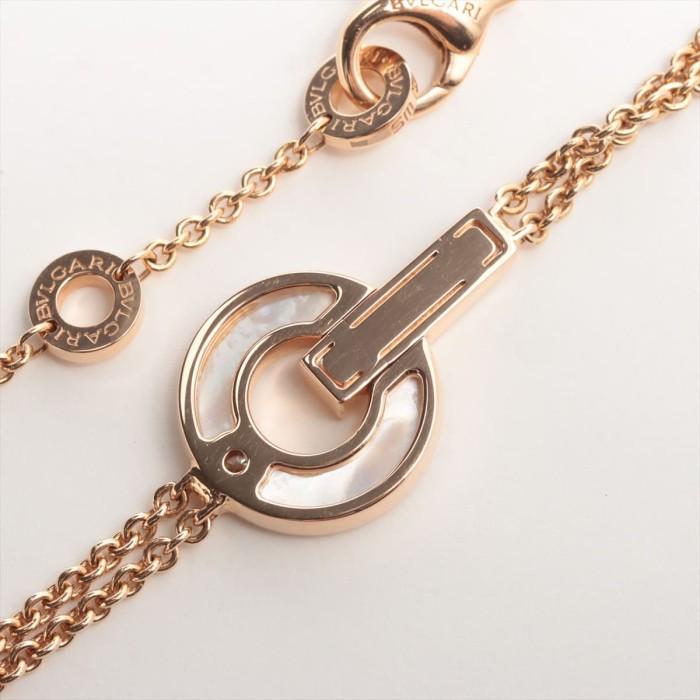 MOP Bracelet moon shape 18k rose gold bv-Diamond Jewelry
