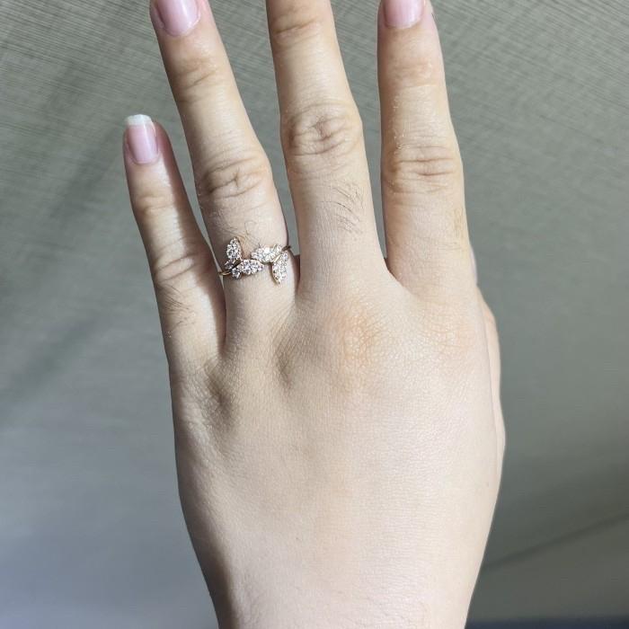 Butterfly 18k gold ring-Diamond Jewelry