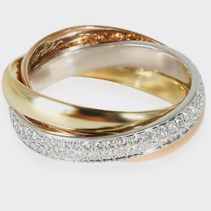 Trinity diamond ring 18K- Diamond Jewelry