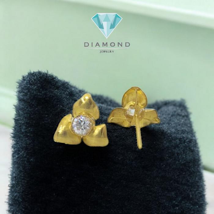 Anting Mas Model Bunga 23K-Diamond Jewelry