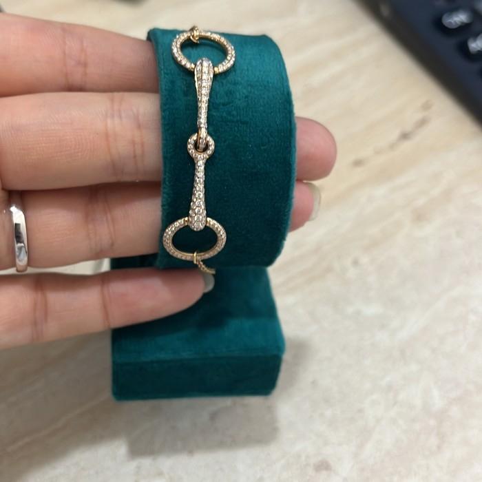 Diamond bracelet 18k rose gold HM- Diamond jewelry
