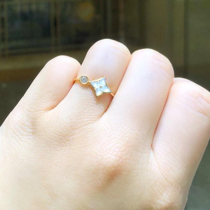 Cincin Emas 16K mutiara pearl Diamond Jewelry