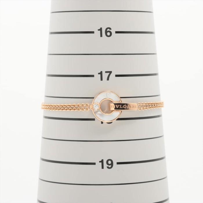 MOP Bracelet moon shape 18k rose gold bv-Diamond Jewelry