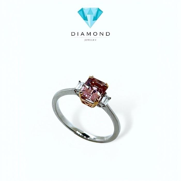 Tourmalinw pink Diamond Ring 18K/Cincin berlian pink turmalin
