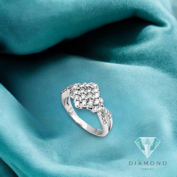 Cincin Berlian Square Wajik persegi 18K/ Diamond Round Square ring -diamond jewelry