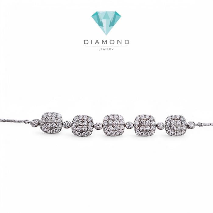 Cushion Diamond Bracelet 18K / Diamond Jewelry