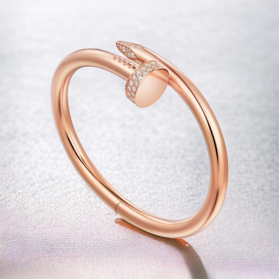 CRT Nail Diamond Bangle juste 18k- Diamond Jewelry-HT
