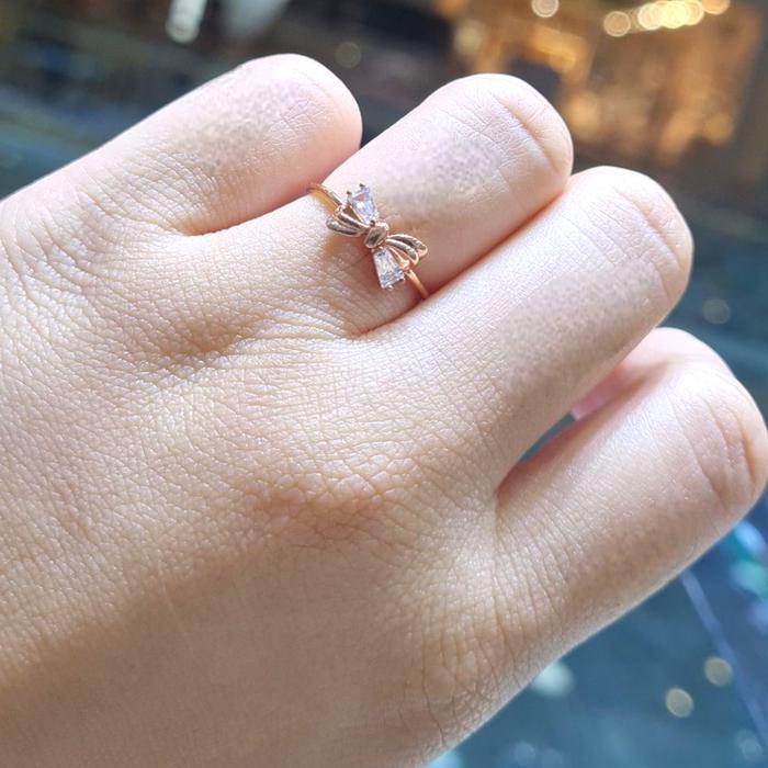 Cincin Mas Pita Rose Gold 750K-Diamond Jewelry