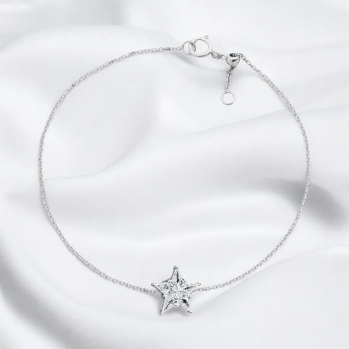 Star Diamond Bracelet 18k/ Diamond Jewelry