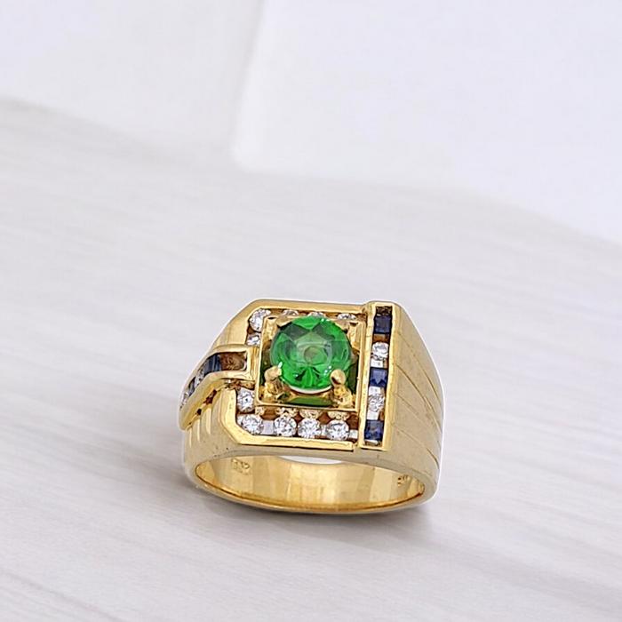 Emerald Diamond Ring 18K / Diamond Jewelry