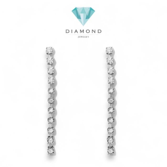Anting Berlian Panjang 18K / Diamond Jewelry