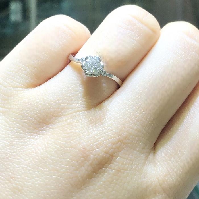 Cincin berlian lotus 18k/diamond ring lotus 18k-diamond jewelry