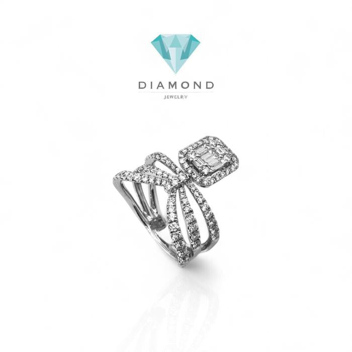 Baguette Crown Ring 18K Diamond Jewelry